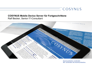 COSYNUS Mobile Device Server