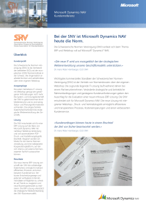 Bei der SNV ist Microsoft Dynamics NAV heute die Norm.