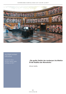 &bdquo;Die gro&szlig;e Gefahr der modernen Architektur ist der Bazillus der