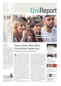 UniReport Ausgabe 03-2016 Goethe-Universität
