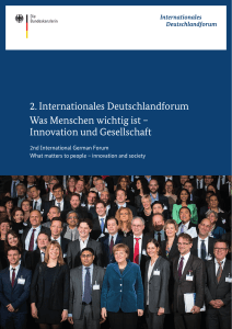 Internationales Deutschlandforum – Bericht