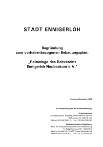 Bauleitplanung der Stadt Ennigerloh