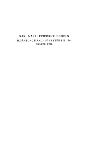 KARL MARX • FRIEDRICH ENGELS