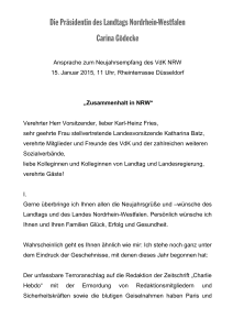 „Zusammenhalt in NRW“ Verehrte - Sozialverband VdK Deutschland