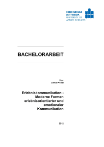 BACHELORARBEIT Erlebniskommunikation