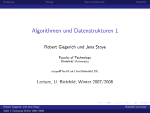 Algorithmen und Datenstrukturen 1