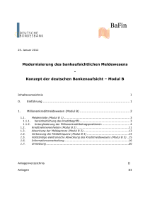 Modernisierung des bankaufsichtlichen Meldewesens