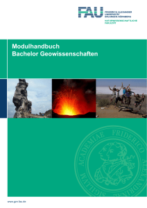 Modulhandbuch Bachelor Geowissenschaften