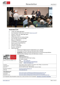 Newsletter 04/2017 - PASS Deutschland e.V.