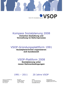 Kompass Sozialplanung 2008 VSOP
