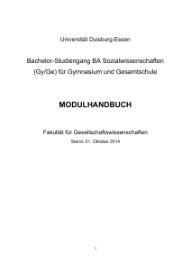 modulhandbuch - an der Universität Duisburg