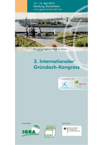 3. Internationaler Gründach-Kongress