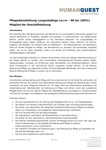 Pflegedienstleitung Langzeitpflege (w/m – 80 bis 100