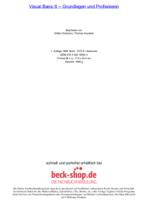 Visual Basic 6 -- Grundlagen und Profiwissen - Toc - Beck-Shop