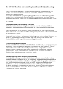 Der SPD OV Mannheim Innenstadt/Jungbusch beschließt folgenden