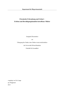 Chronische Erkrankung und Geburt &ndash; Erleben und