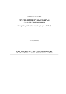 textliche festsetzungen und hinweise
