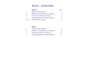 Module – Studienfelder