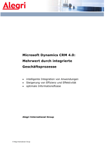 Microsoft Dynamics CRM 4.0: Mehrwert durch integrierte