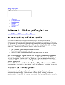 Software Architekturpr&uuml;fung in Java