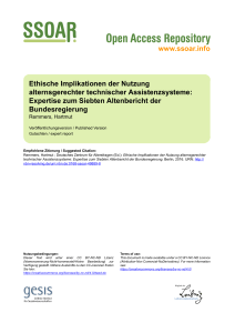 Ethische Implikationen der Nutzung altersgerechter technischer