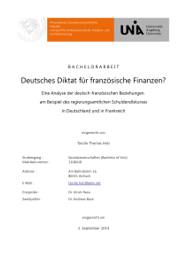 Deutsches Diktat für französische Finanzen?