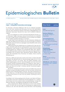 Epidemiologisches Bulletin 4/2008