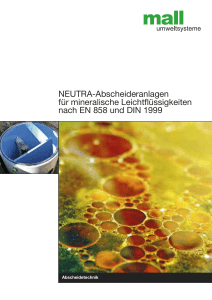 Neutra-Abscheideranlagen für mineralische