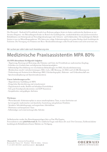 Medizinische Praxisassistentin MPA 80%