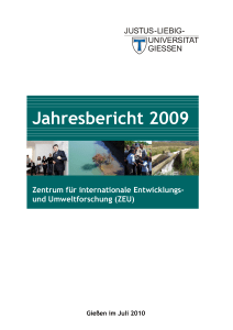 Jahresbericht 2009 / Zentrum für internationale Entwicklungs