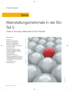 Alleinstellungsmerkmale in der BU Teil 5