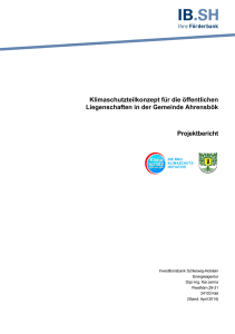 Klimaschutzteilkonzept f&uuml;r die &ouml;ffentlichen Liegenschaften in der