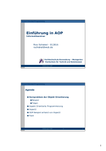 Einführung in AOP - Hochschule Ravensburg
