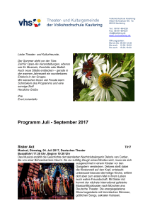 Programm Juli - September 2017