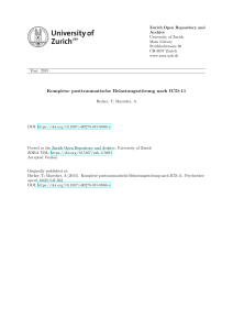 Komplexe posttraumatische Belastungsstörung nach ICD-11