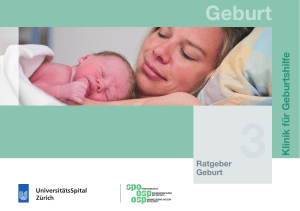 Geburt - Klinik f&uuml;r Geburtshilfe