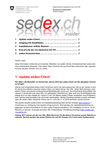 1 Update sedex-Client - Bundesamt für Statistik