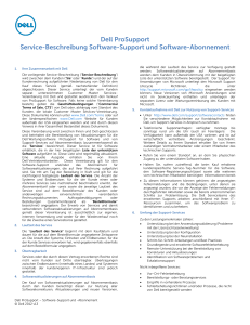 Dell ProSupport Service-Beschreibung Software