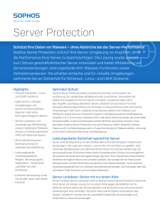 Sophos Central Server Protection