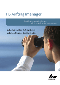 HS Auftragsmanager - Hamburger Software