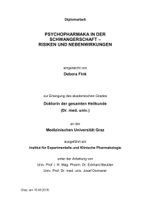 PSYCHOPHARMAKA IN DER SCHWANGERSCHAFT – RISIKEN