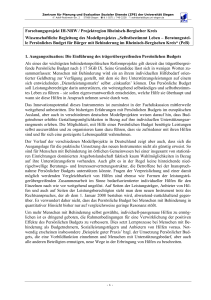 Forschungsprojekt IH-NRW / Projektregion Rheinisch