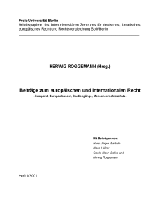 Beiträge zum europäischen und Internationalen - Osteuropa