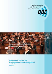 Nationales Forum für Engagement und Partizipation Engagement