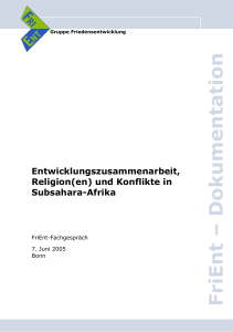 Dokumentation Entwicklungszusammenarbeit, Religion(en)