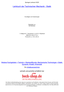 Lehrbuch der Technischen Mechanik - Statik - Beck-Shop