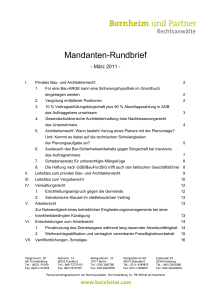 Mandanten-Rundbrief - Bornheim und Partner Rechtsanwälte