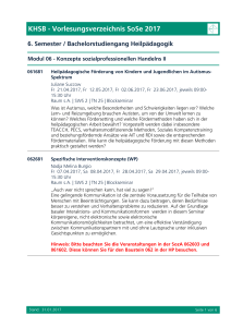 KHSB - Vorlesungsverzeichnis SoSe 2017