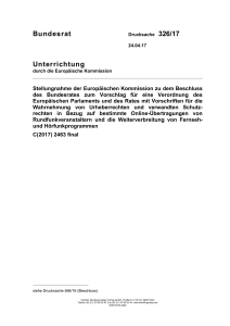 Bundesrat Unterrichtung