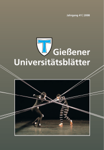 Gießener Universitätsblätter - Gießener Hochschulgesellschaft